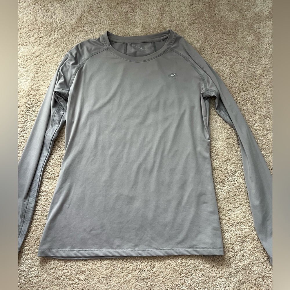 Women’s Gray Long Sleeve English Riding Shirt SmartPak Piper